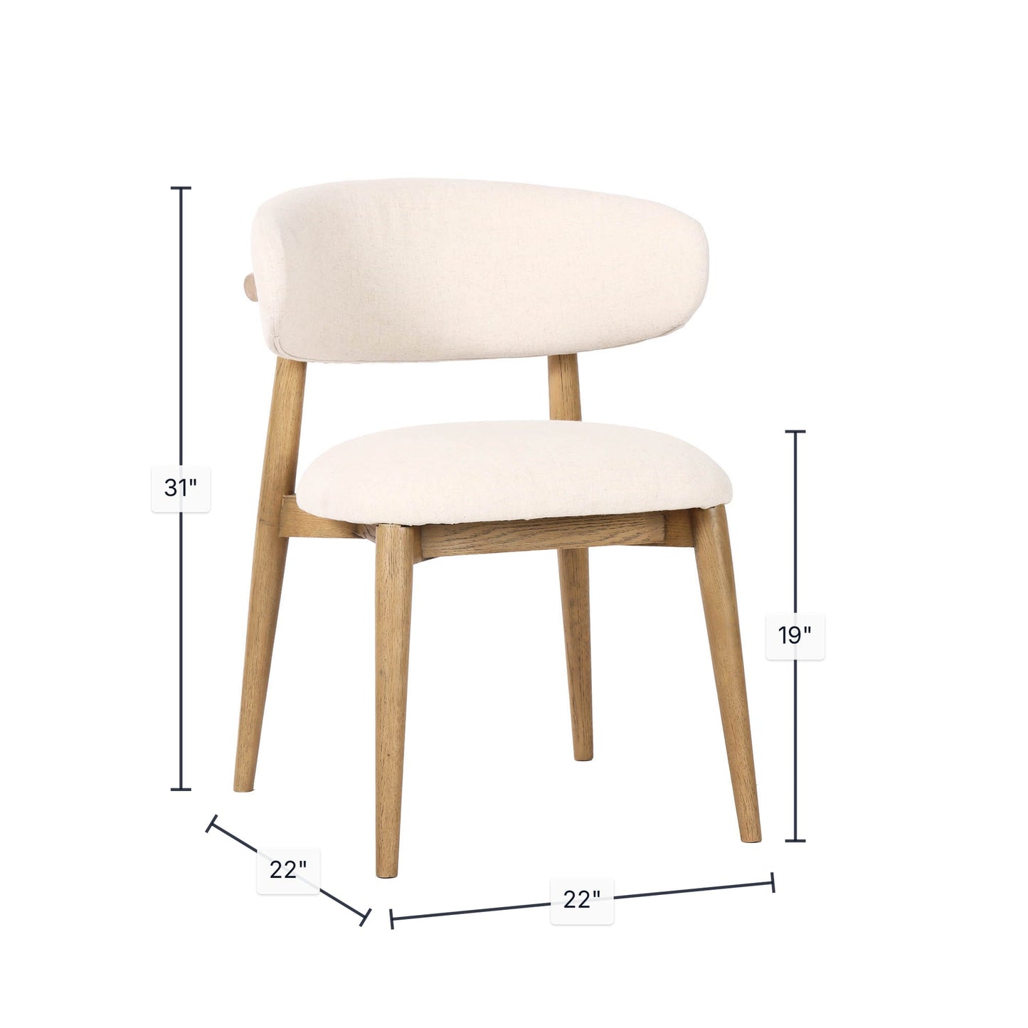 Milo Dining Chair - Saville Flax