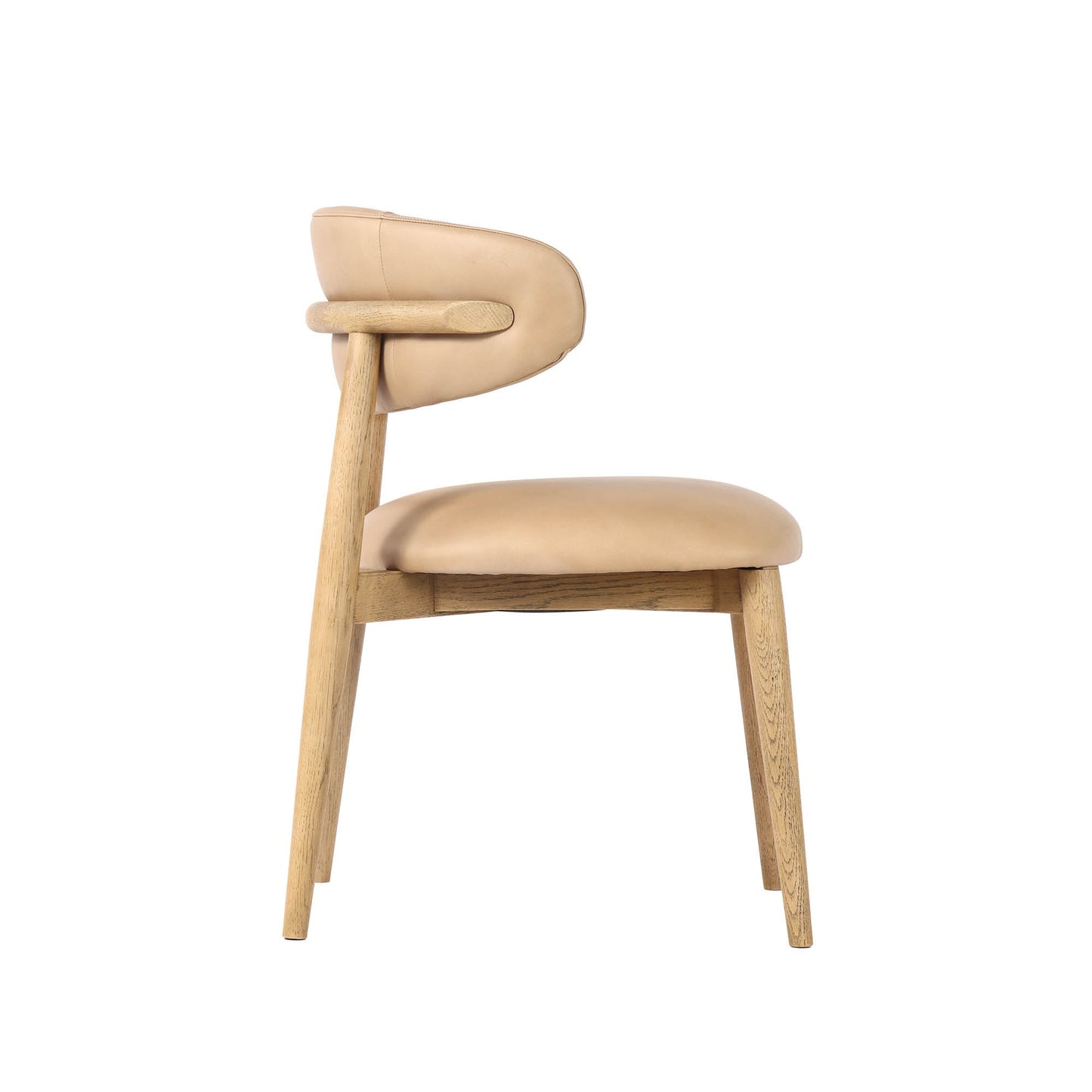 Milo Dining Chair - 100% Top Grain Leather - Nude