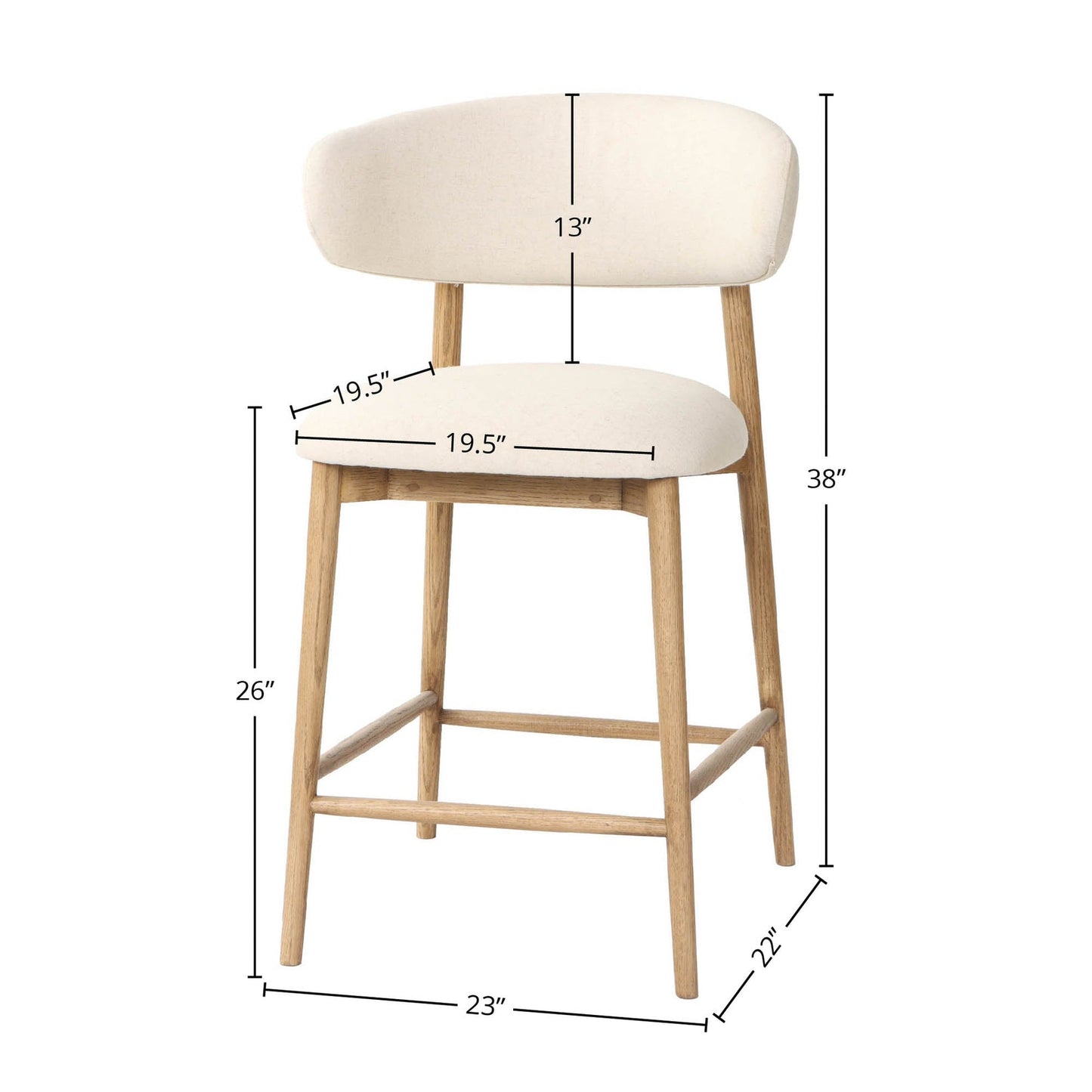 Milo Counter Stool - Saville Flax