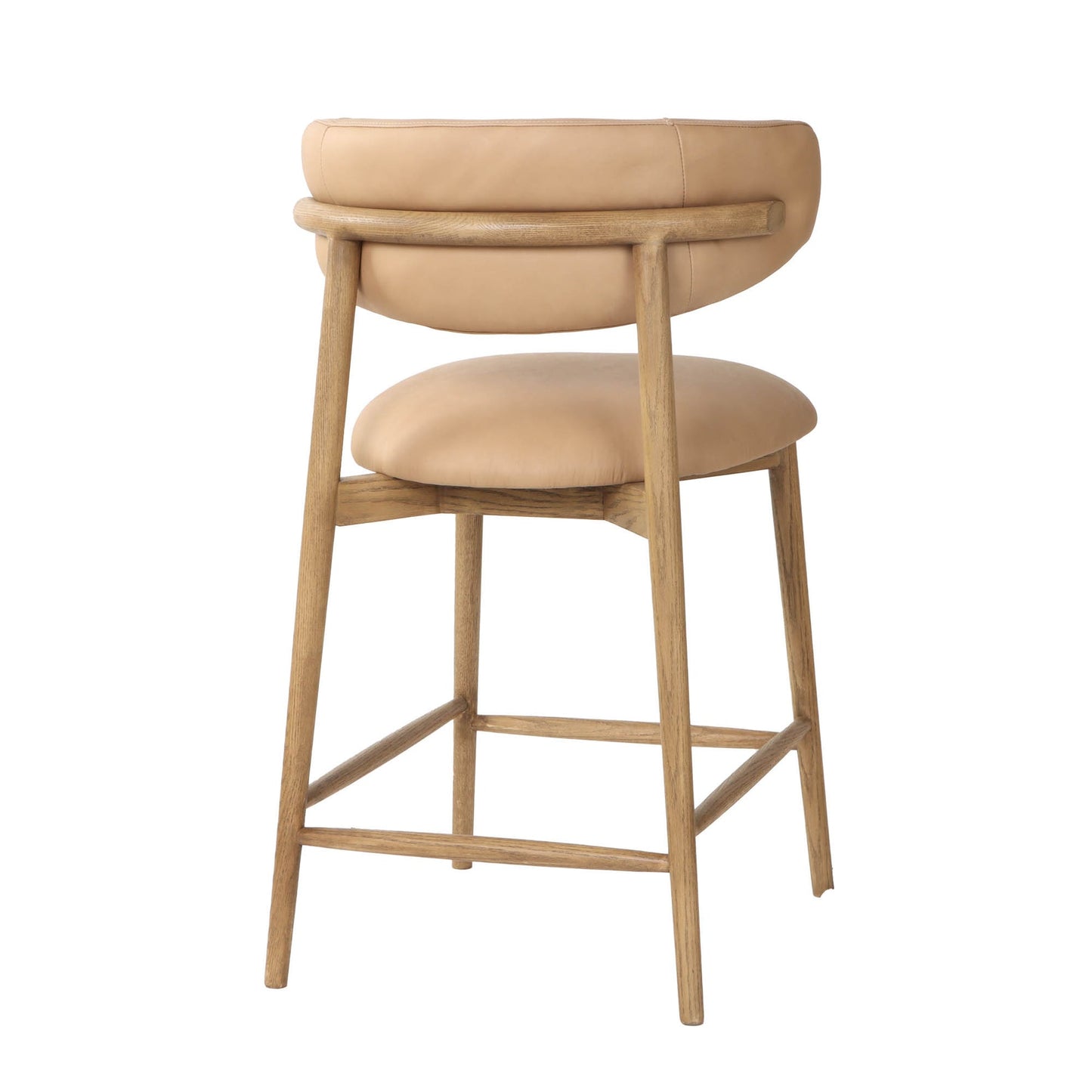 Milo Counter Stool - 100% Top Grain Leather - Nude