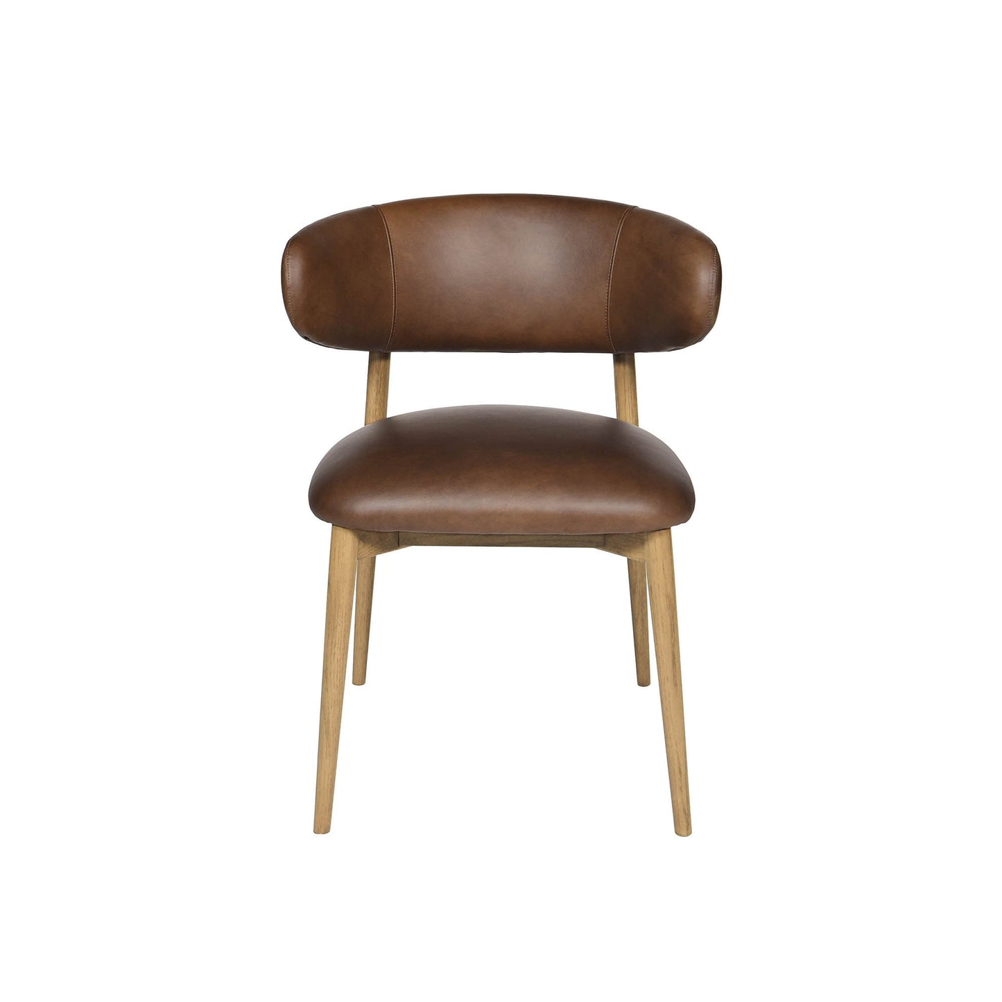 Milo Dining Chair - 100% Top Grain Leather - Mocha