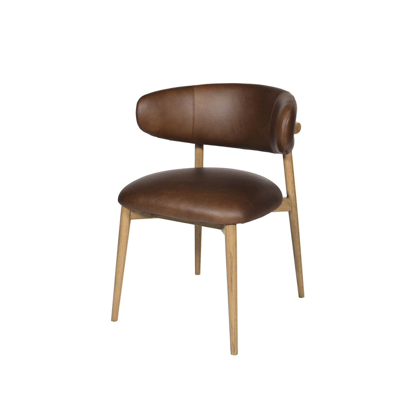 Milo Dining Chair - 100% Top Grain Leather - Mocha
