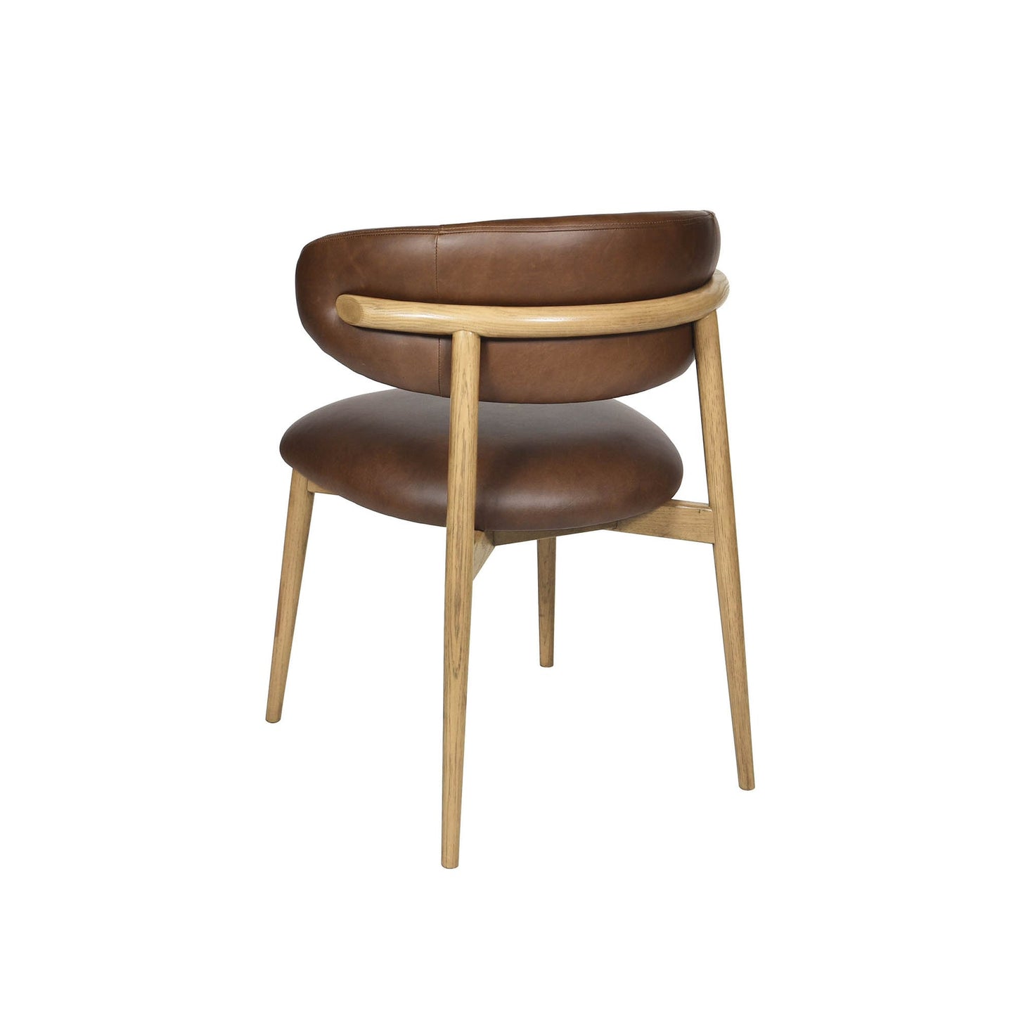 Milo Dining Chair - 100% Top Grain Leather - Mocha