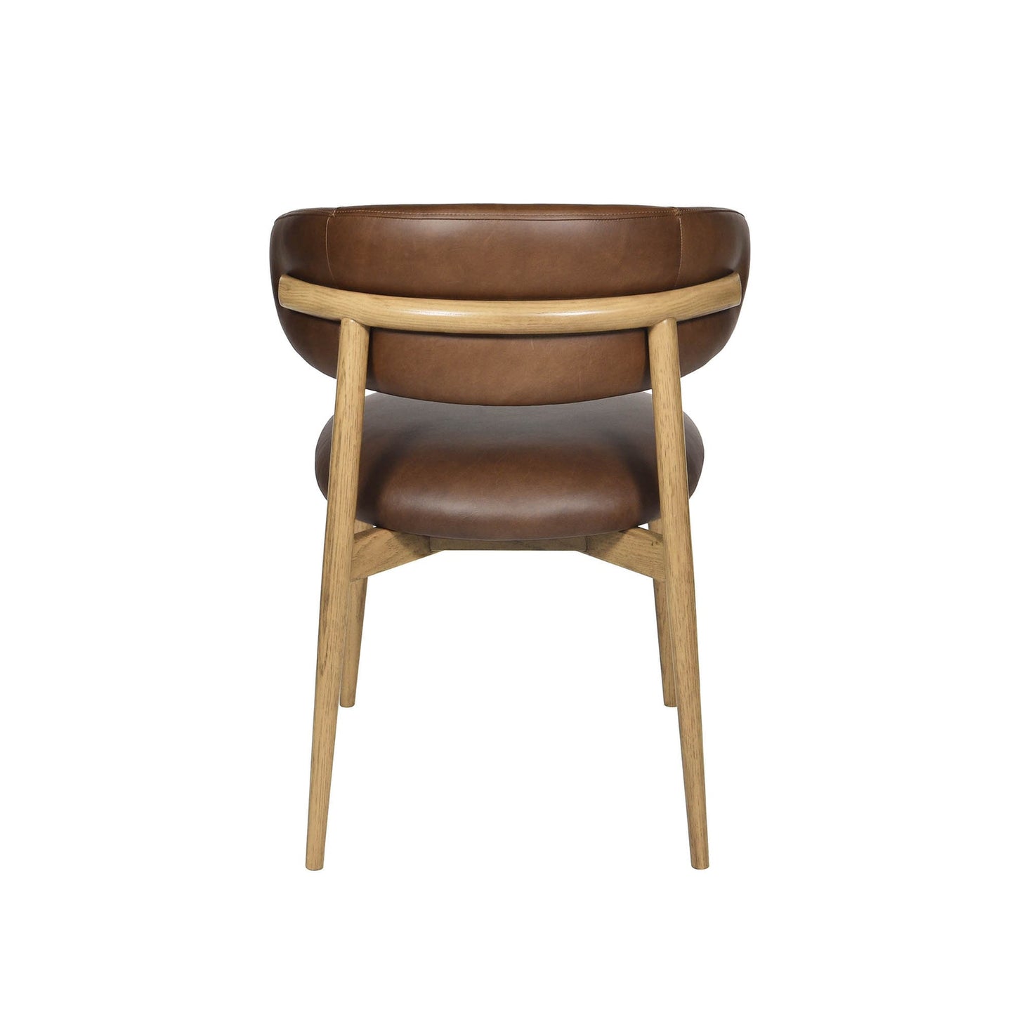 Milo Dining Chair - 100% Top Grain Leather - Mocha