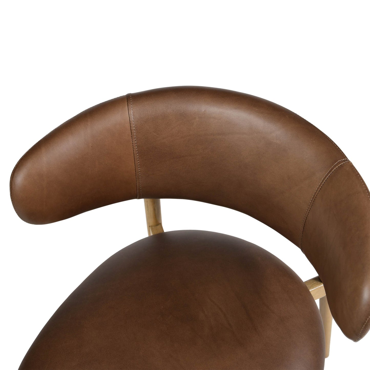 Milo Dining Chair - 100% Top Grain Leather - Mocha