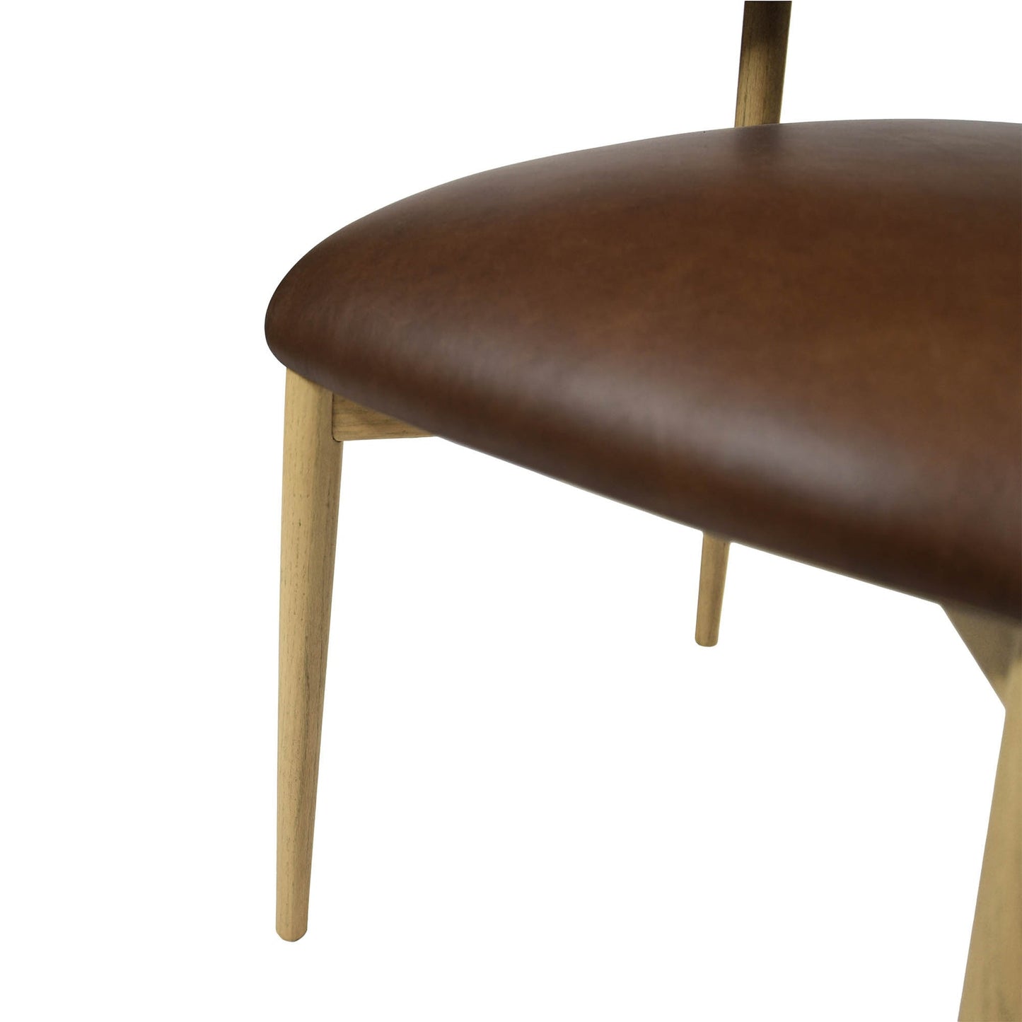 Milo Dining Chair - 100% Top Grain Leather - Mocha