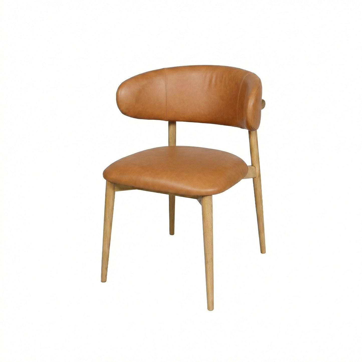 Milo Dining Chair - 100% Top Grain Italian Leather - Tan - Homestead Furniture - All Rights Reserved