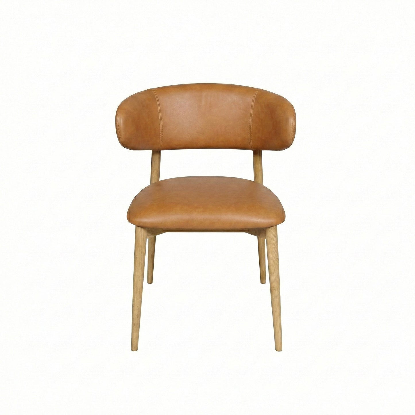 Milo Dining Chair - 100% Top Grain Italian Leather - Tan - Homestead Furniture - All Rights Reserved