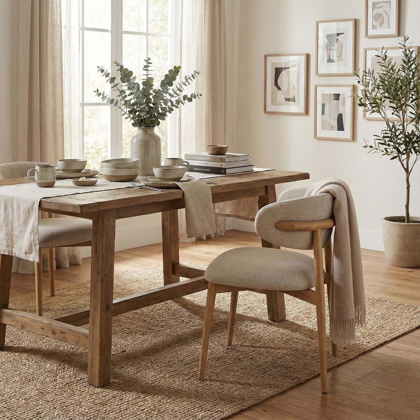 Milo Dining Chair - Vanilla Tweed