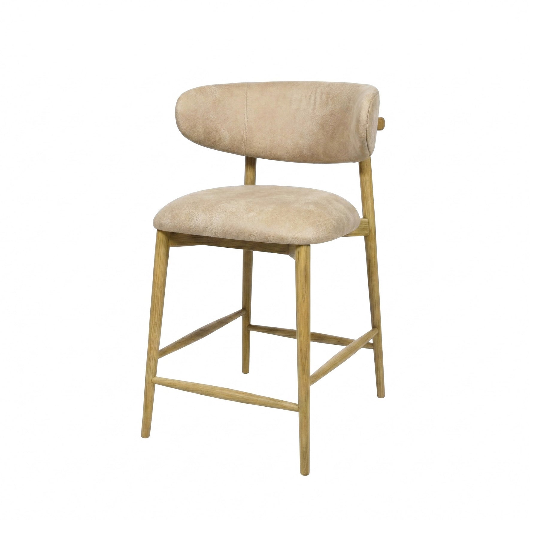 Milo Counter Stool - 100% Top Grain Italian Leather - Natural - Homestead Furniture - All Rights Reserved