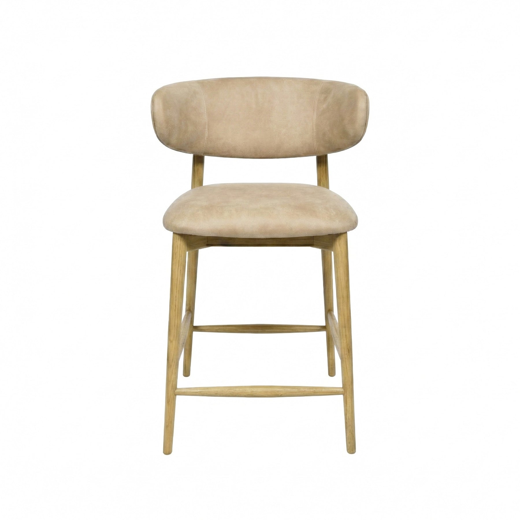 Milo Counter Stool - 100% Top Grain Italian Leather - Natural - Homestead Furniture - All Rights Reserved
