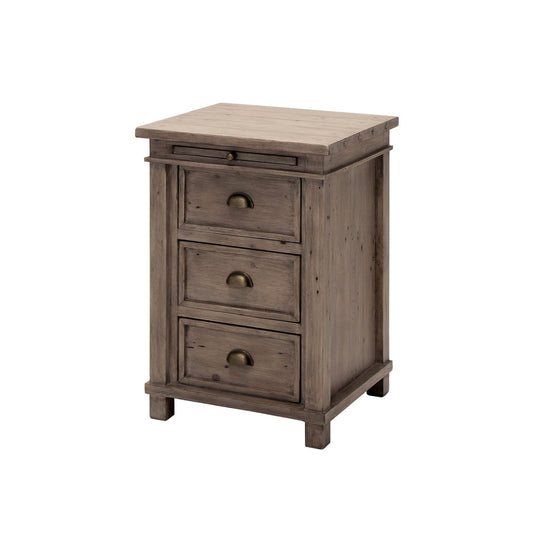 Settler 3 Drawer Night Stand / Side Table - Sundried - Homestead Furniture - All Rights Reserved