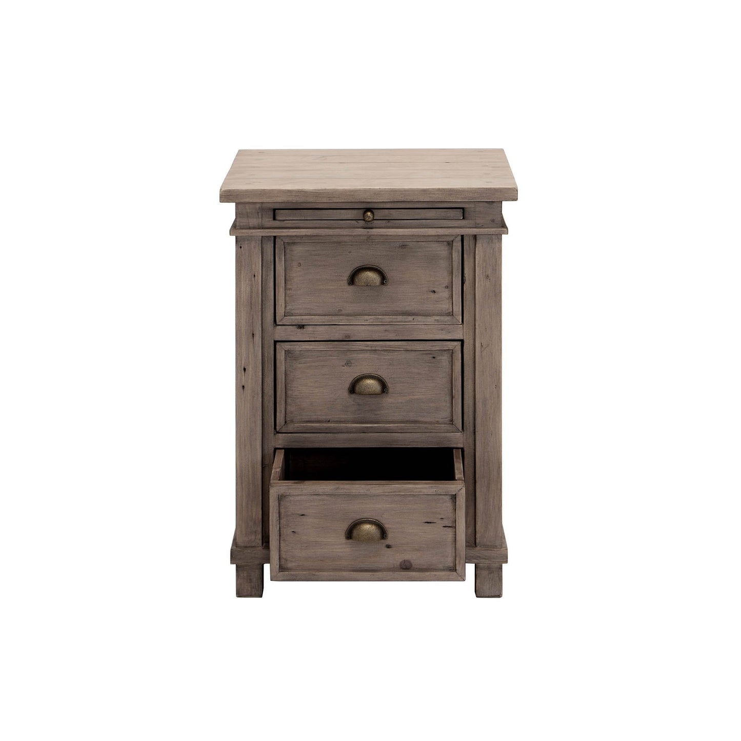 Settler 3 Drawer Night Stand / Side Table - Sundried - Homestead Furniture - All Rights Reserved