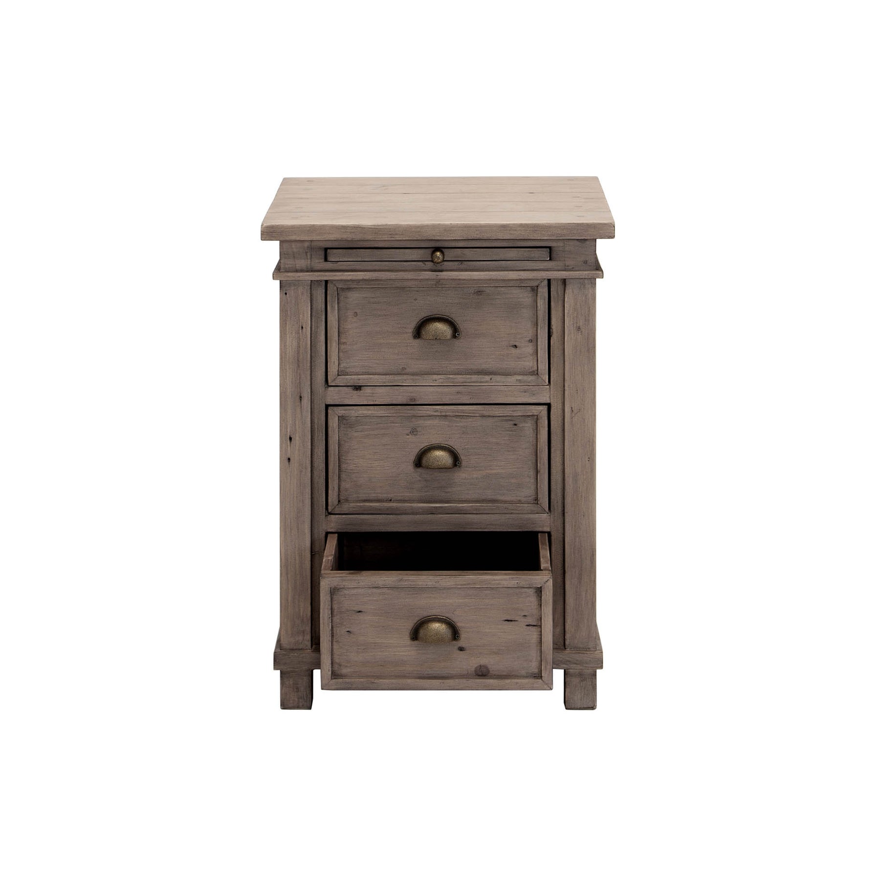 Settler 3 Drawer Night Stand / Side Table - Sundried - Homestead Furniture - All Rights Reserved