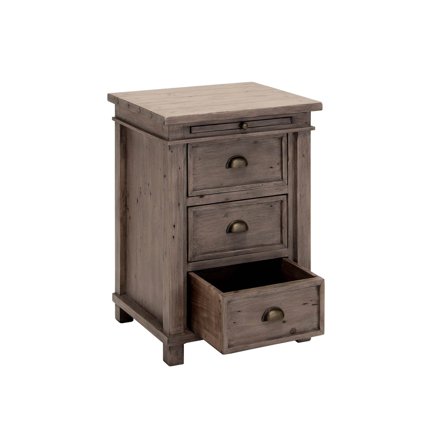 Settler 3 Drawer Night Stand / Side Table - Sundried - Homestead Furniture - All Rights Reserved