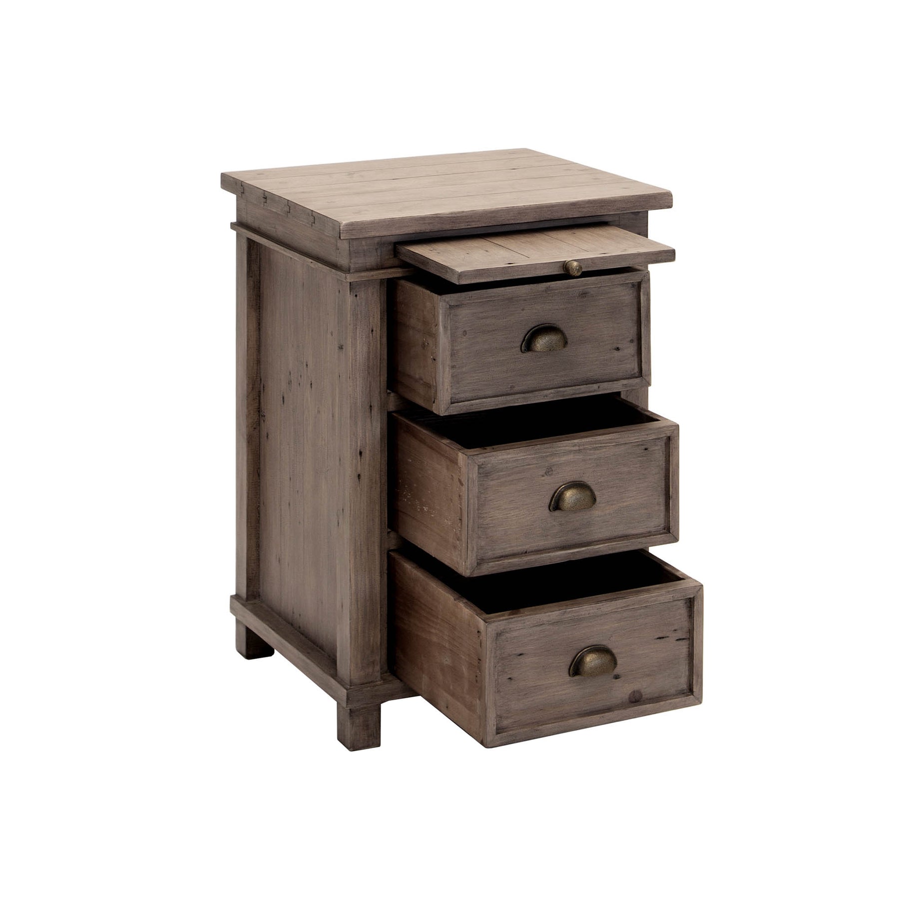 Settler 3 Drawer Night Stand / Side Table - Sundried - Homestead Furniture - All Rights Reserved