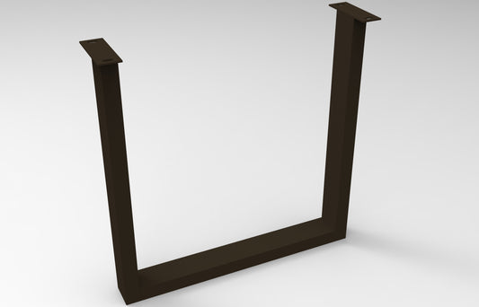 U-Style Steel Dining Table Bases - Set of 2 - Matte Black