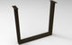 U-Style Steel Dining Table Bases - Set of 2 - Matte Black