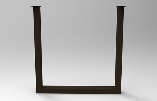 U-Style Steel Dining Table Bases - Set of 2 - Matte Black