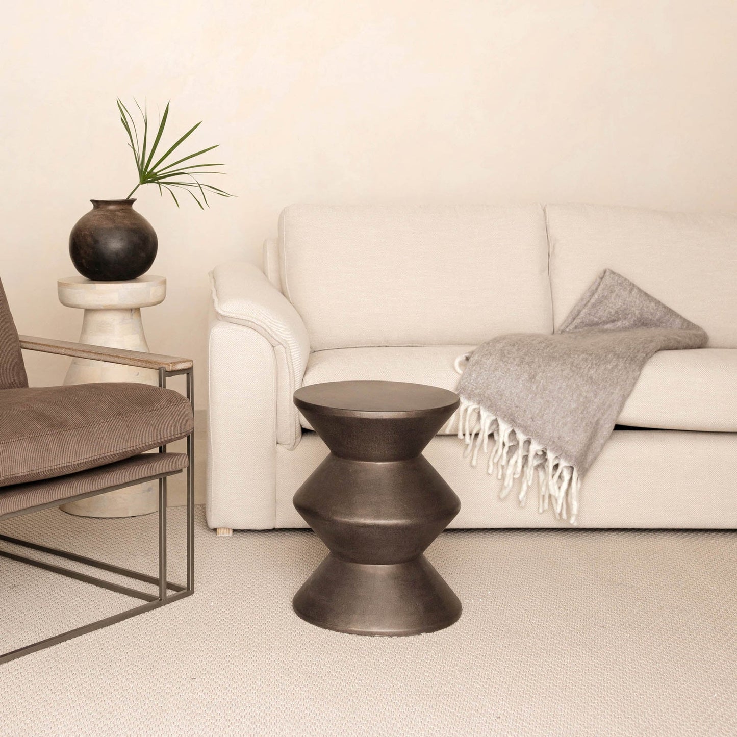 Concrete Side Table / Stool - Bronze