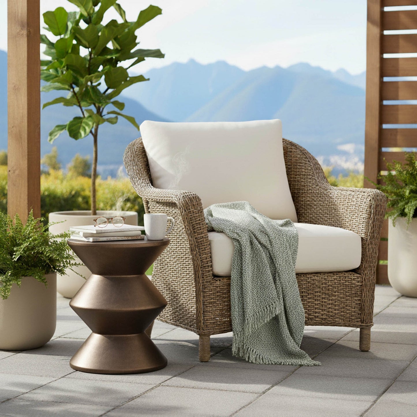 Concrete Side Table / Stool - Bronze