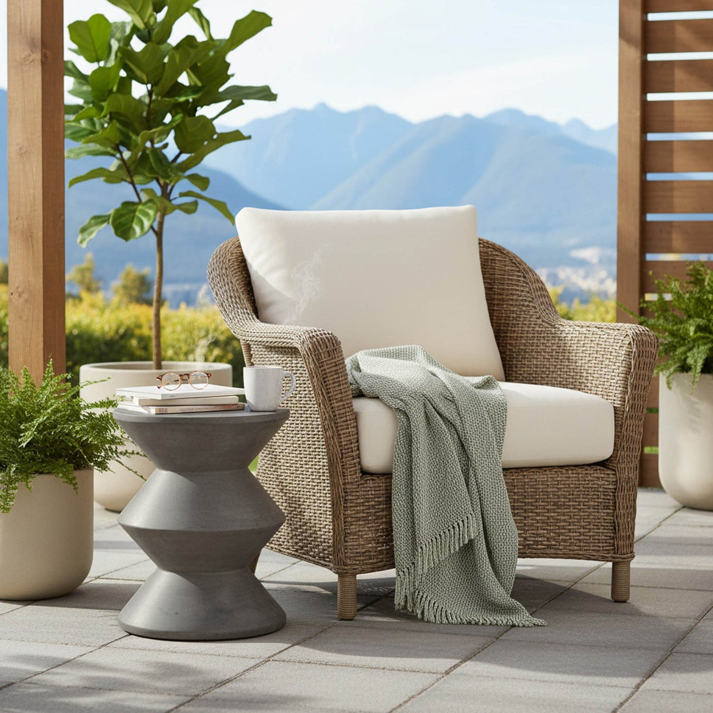 Concrete Side Table / Stool - Grey