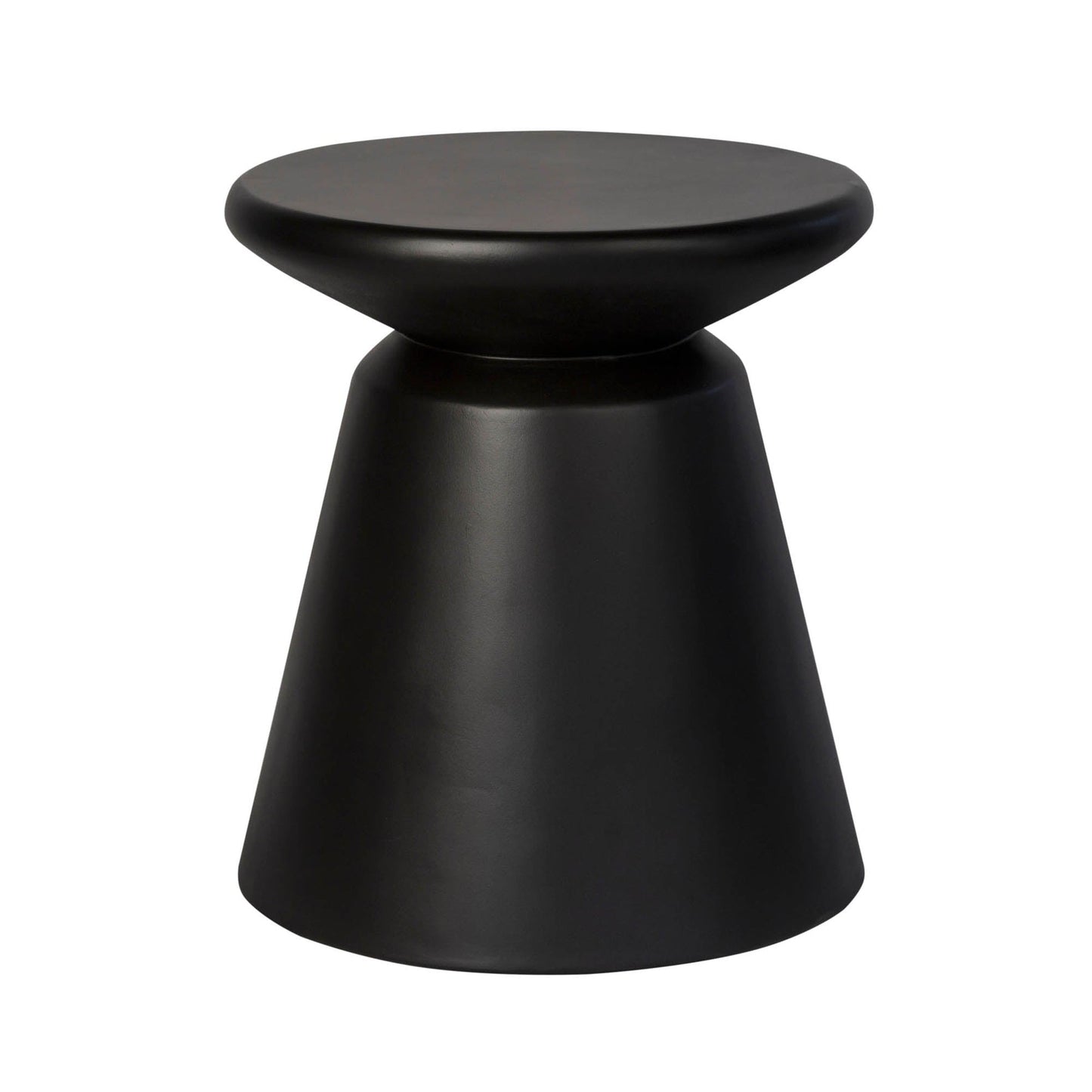 Concrete Mineral Side Table / Stool - Black