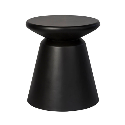 Concrete Mineral Side Table / Stool - Black