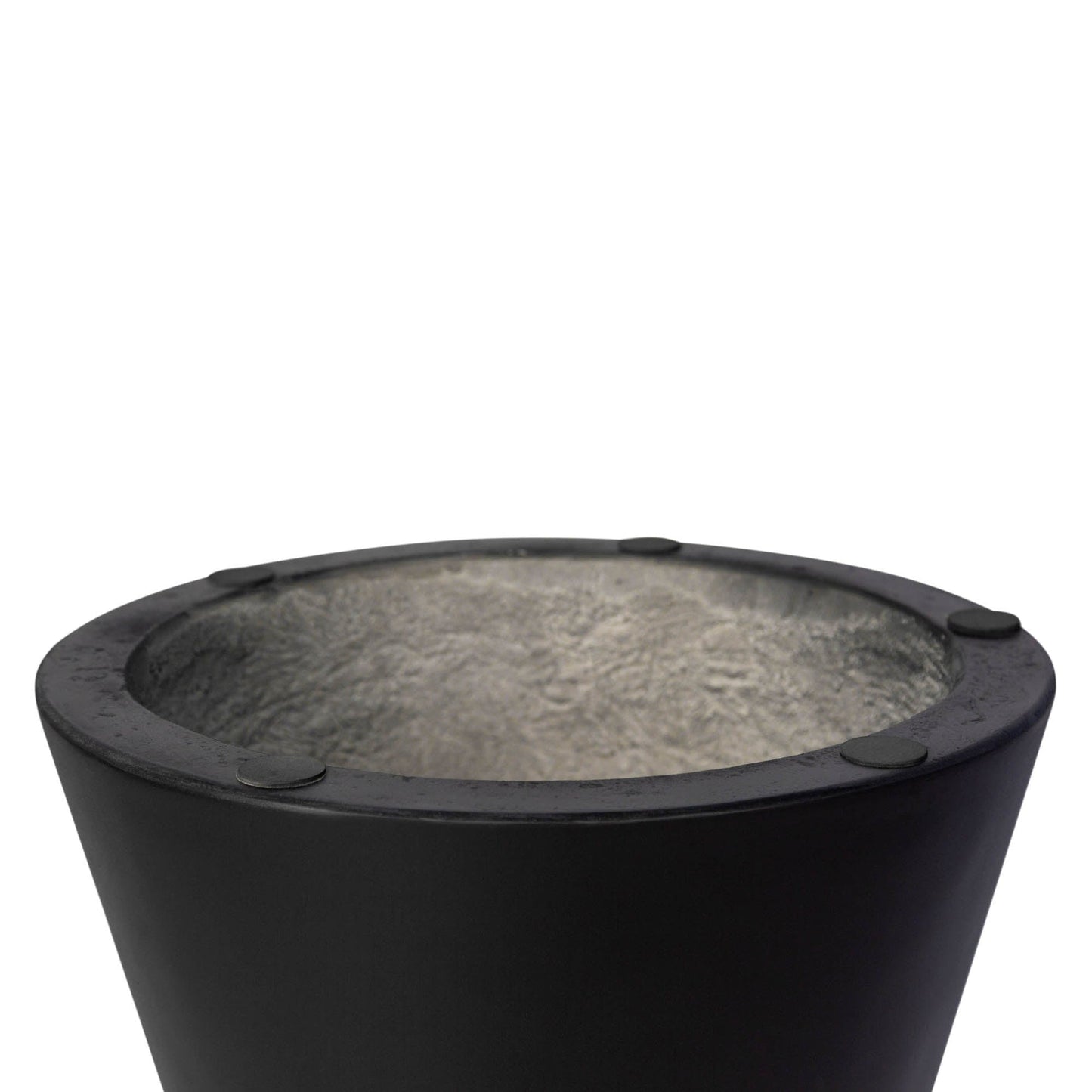 Concrete Mineral Side Table / Stool - Black