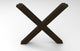 X-Style Steel Dining Table Bases - Set of 2 - Matte Black