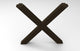 X-Style Steel Dining Table Bases - Set of 2 - Gunmetal Grey