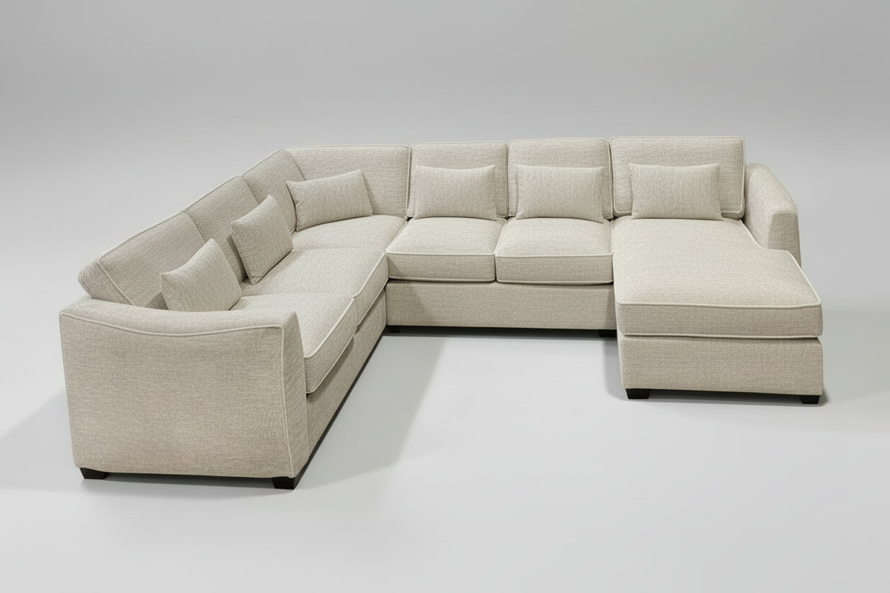 Vibe Custom Sectional - Feather Seats and Backs - Homestead Furniture - All Rights Reserved
