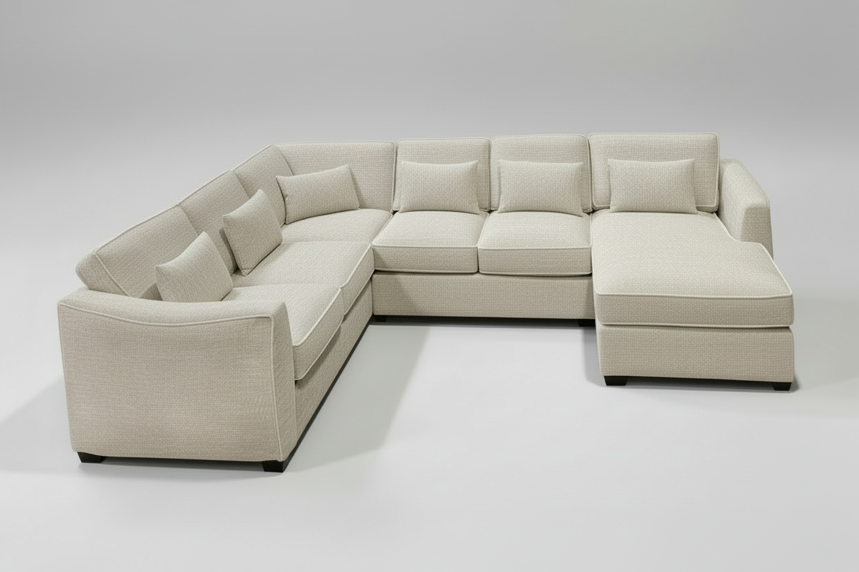 Vibe Custom Sectional - Feather Seats and Backs - Homestead Furniture - All Rights Reserved