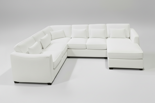 Vibe Custom Sectional - Feather Seats and Backs - Homestead Furniture - All Rights Reserved
