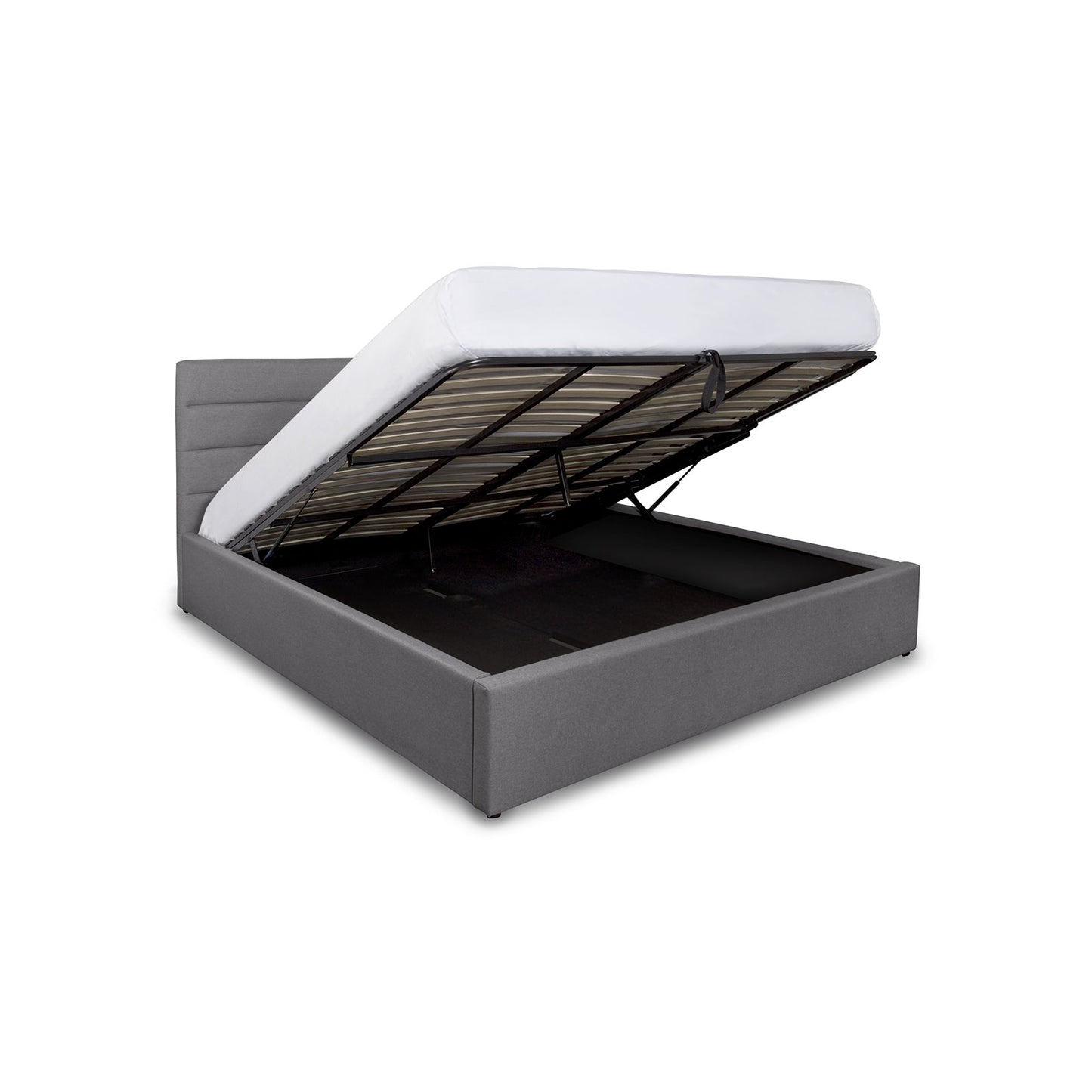 Justin Upholstered Bed - Greige - With or Without Storage