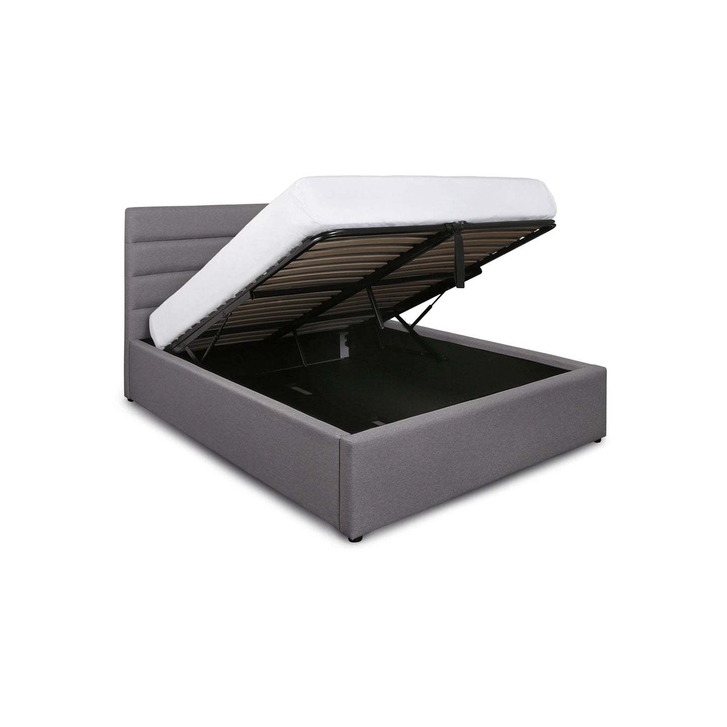 Justin Upholstered Bed - Greige - With or Without Storage
