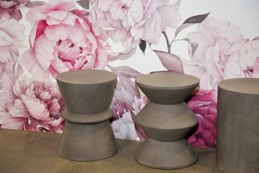 Concrete Hourglass Stool/End Table