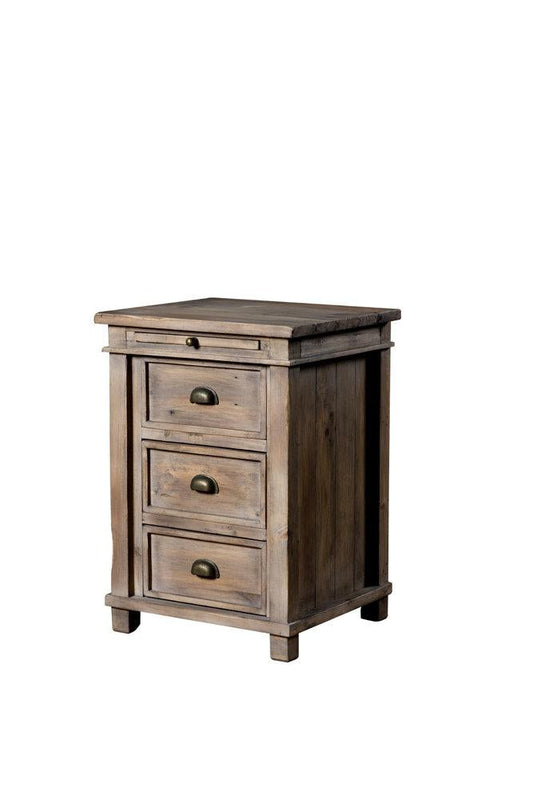 Settler 3 Drawer Night Stand - Sundried