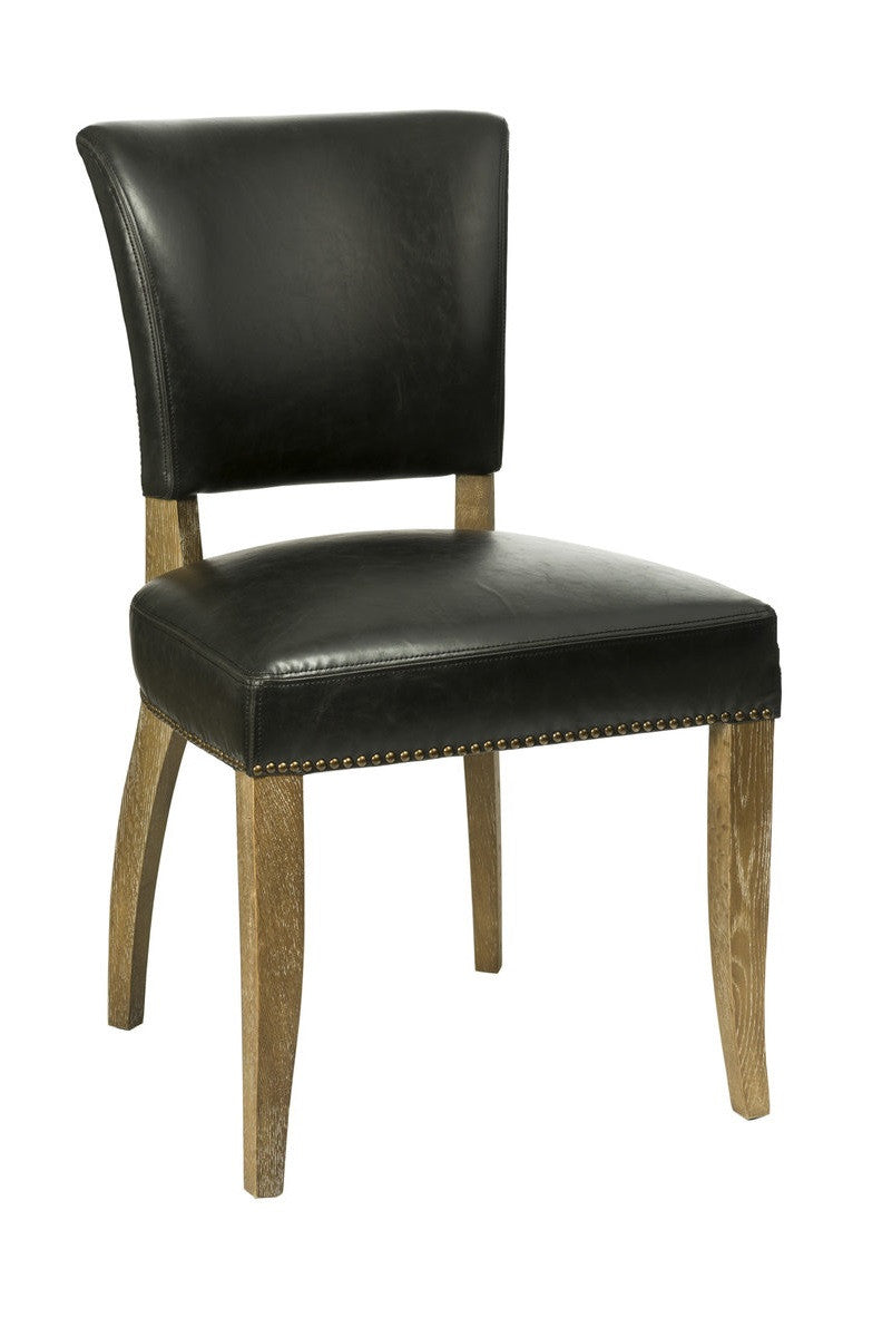 Luther Dining Chair - Black Bicast Leather - 2003-2018 Homestead Furniture All Rights Reserved