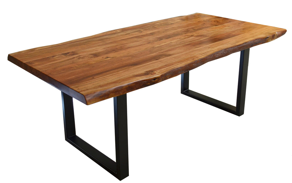 Calcutta Live Edge Dining Tables - U Bases - 2 Sizes - 35mm Tops