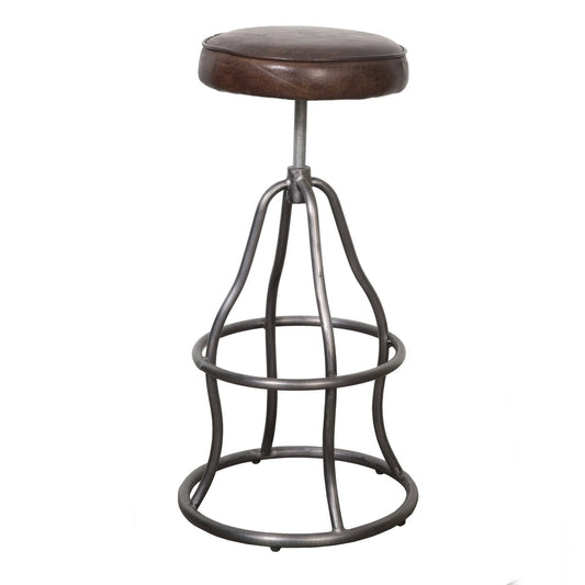 Bowie Bar Stool - Vintage Brown Leather - 2003-2018 Homestead Furniture All Rights Reserved