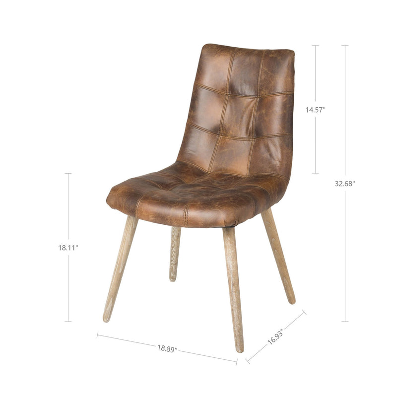 Mackenzie Dining Chair - 100% Top Grain Leather