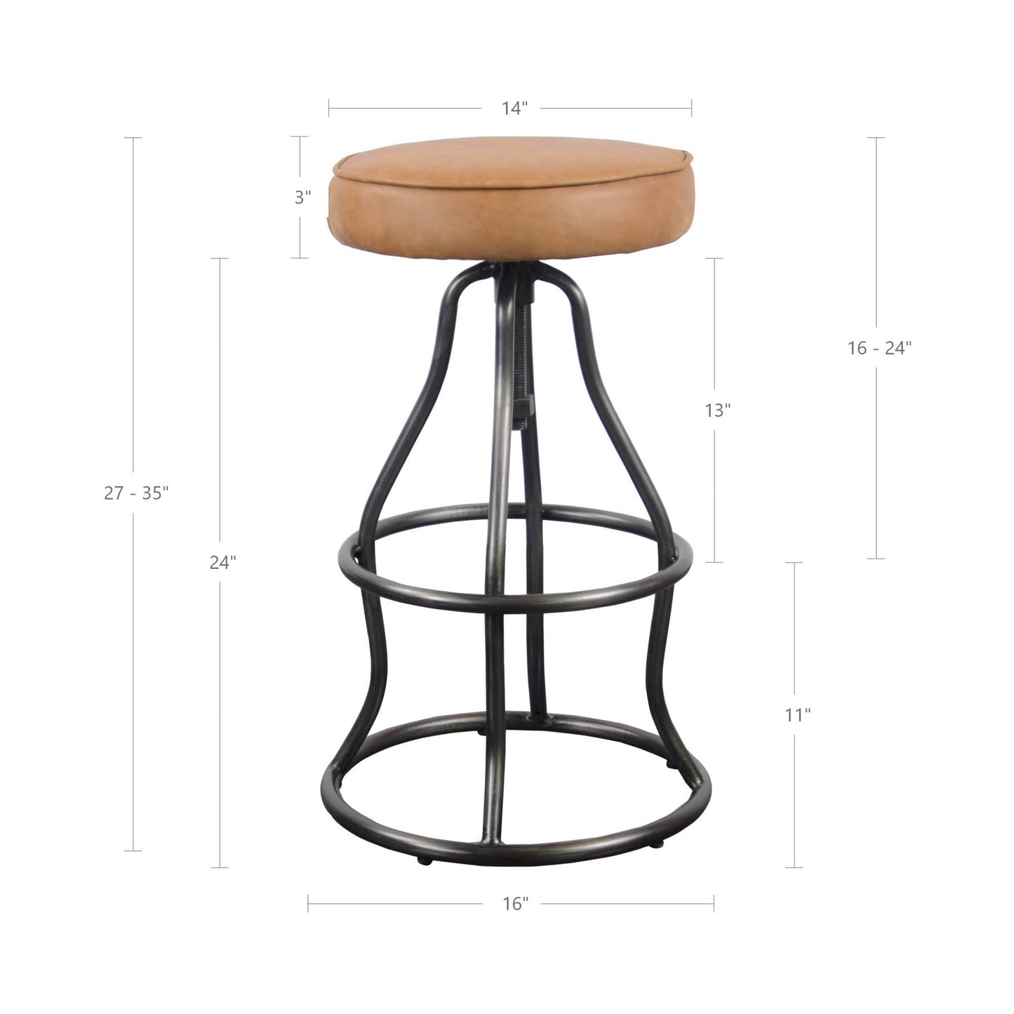 Bowie Bar Stool - Cognac