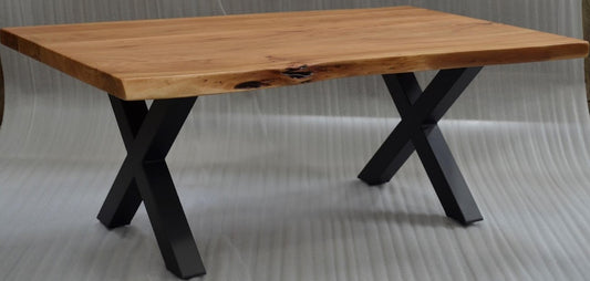 Calcutta Live Edge Coffee Tables - 2 Sizes - Natural - X-Base