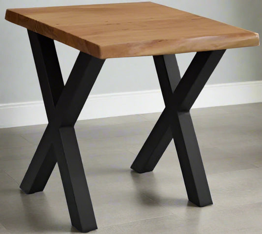 Calcutta Live Edge -  End Table - Natural - X-Base