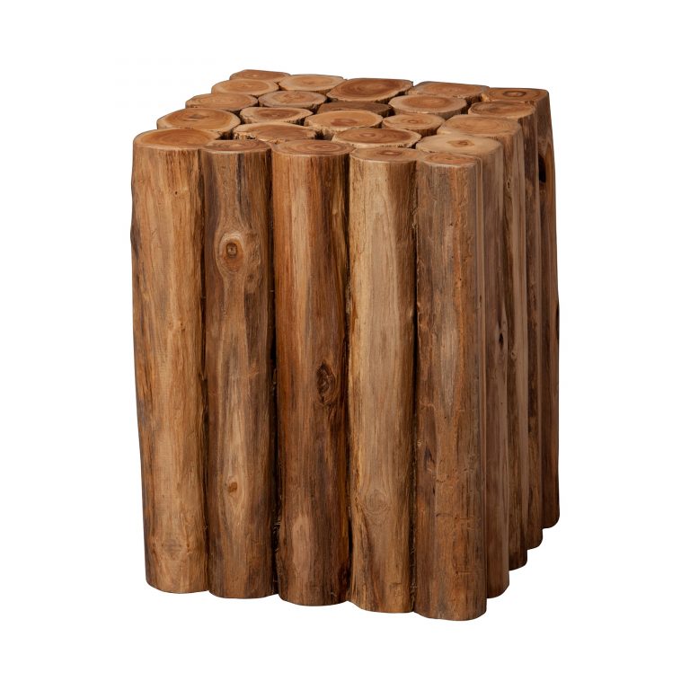 Square Log Stool