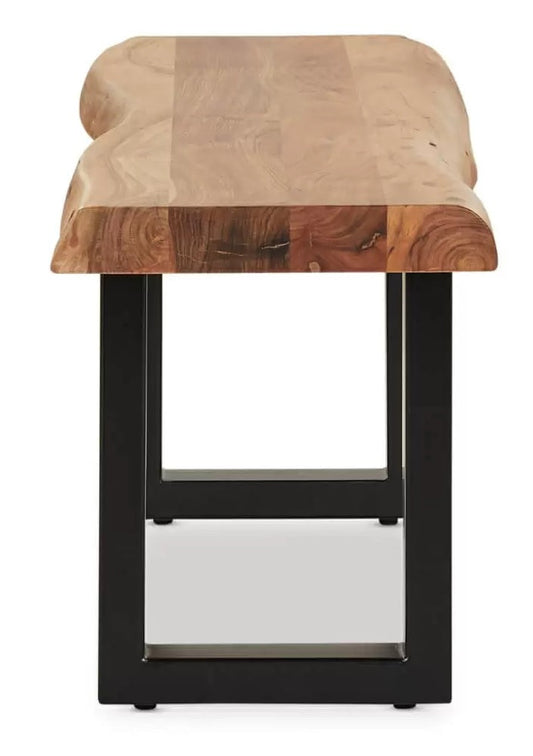 Calcutta Live Edge Benches - Natural Finish - U Base - 35mm Thick Tops