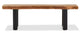 Calcutta Live Edge Benches - U Base - 3 Sizes - 55mm Thick Tops