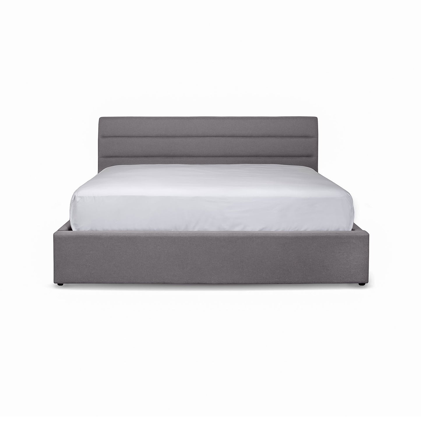 Justin Upholstered Bed - Greige - With or Without Storage