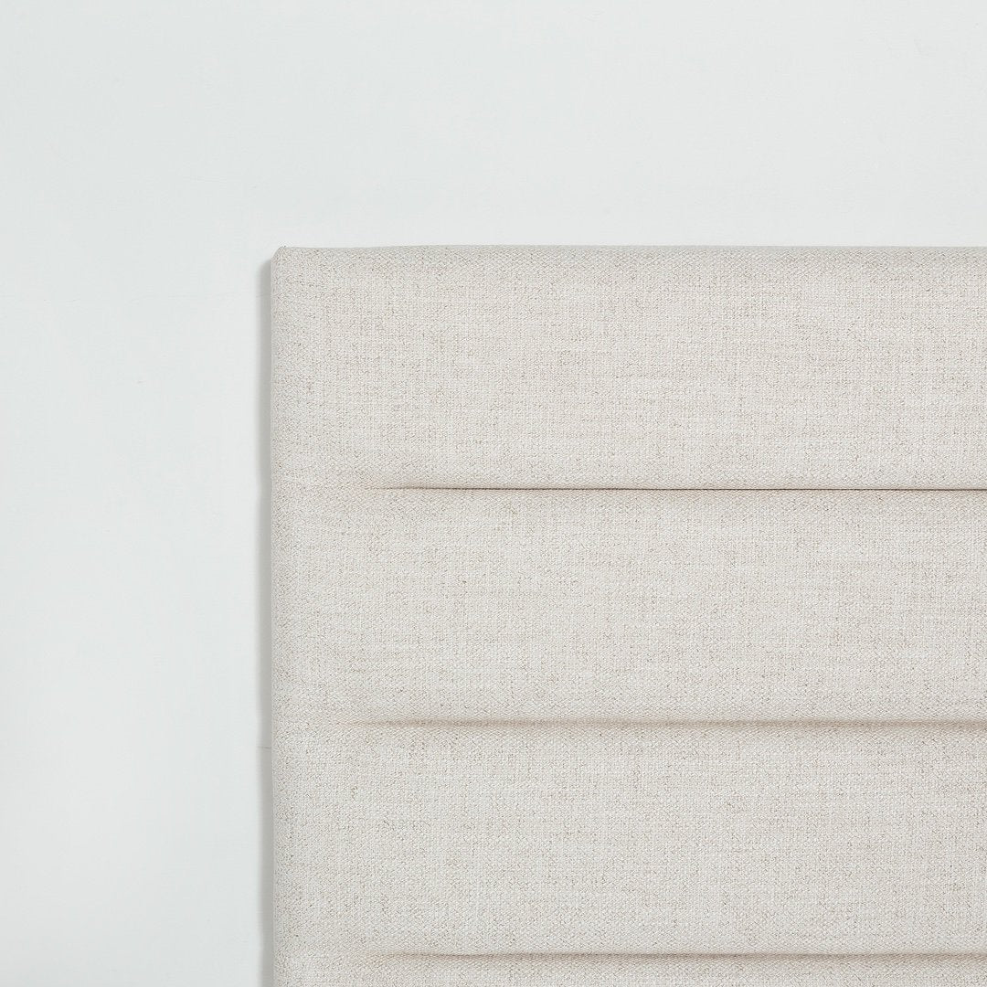 Justin Upholstered Bed - Cream - With or Without Storage